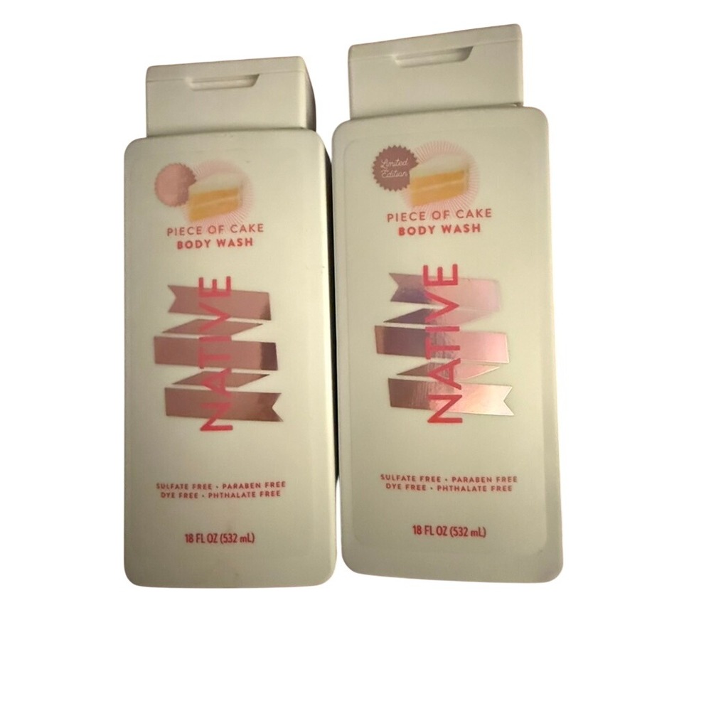Lot of 2 Native Piece of Cake Body Wash Limited Edition 18 oz New